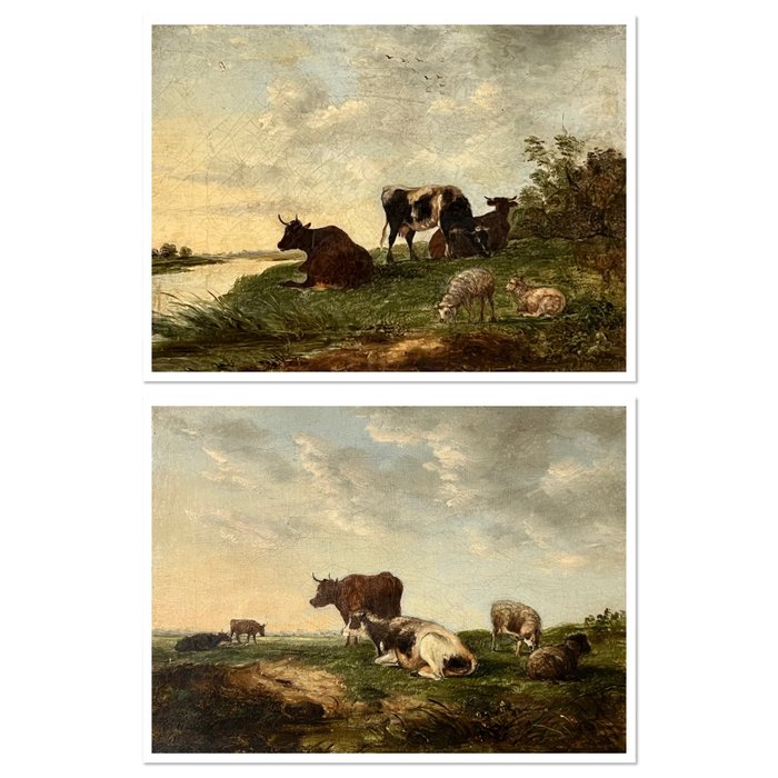 Thomas Sidney Cooper (manner of)(XlX) - A pair of cattle scenes