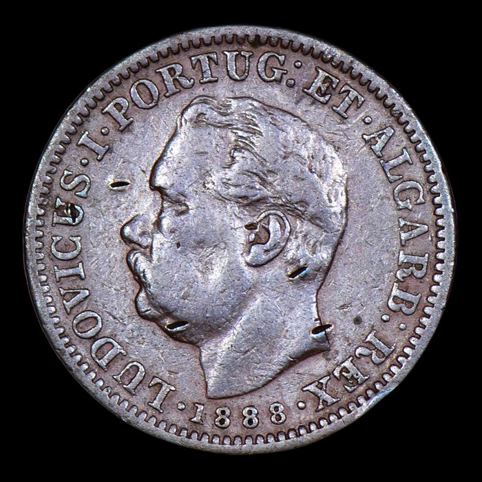 Portugisisk Indien. D. Luís I (1861-1889). 1 Tanga 1888 - Muito Rara