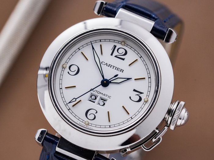 Cartier - Pasha C Big Date - W31044M7 - Mænd - 2000-2010