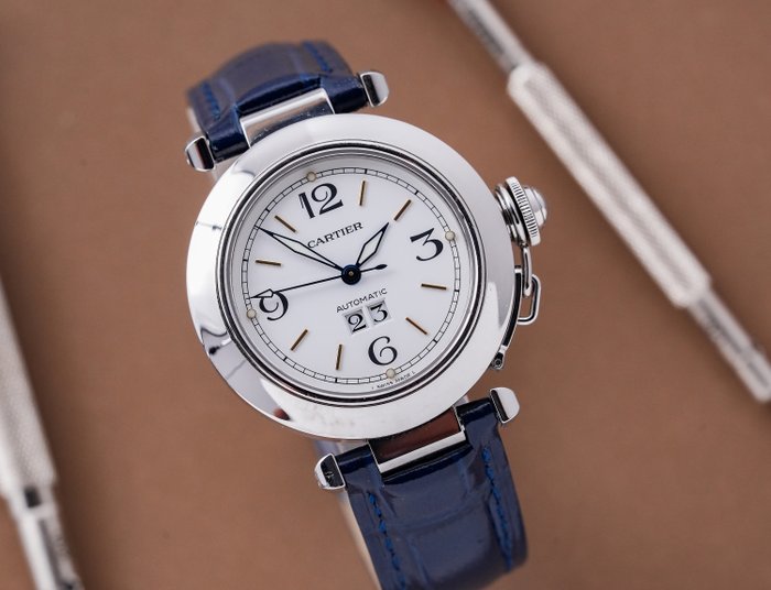 Cartier - Pasha C Big Date - W31044M7 - Mænd - 2000-2010