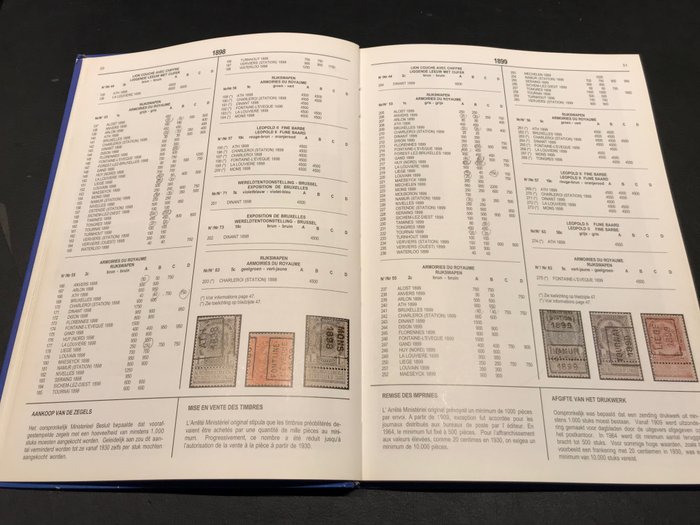 Litteratur 1894/1996 - Officielt katalog over Belgiens forstemplede frimærker