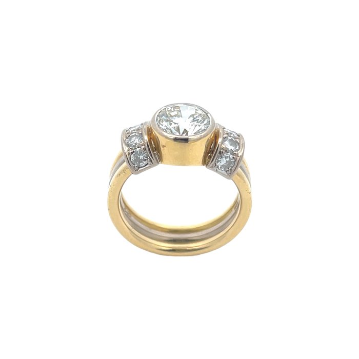 Ring - 18 kraat Gulguld, Hvidguld -  2.40ct. tw. Diamant (Natur) - Diamant