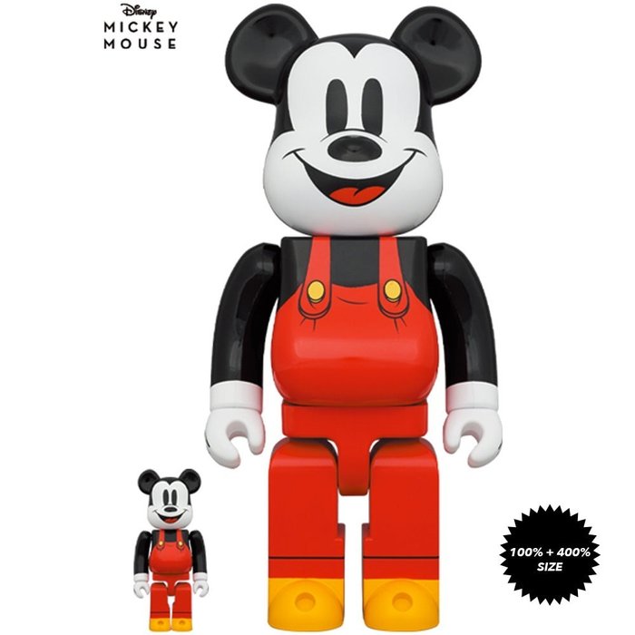 Medicom Toy Be@rbrick - Mickey Mouse (Boat Builders) 400%  100% Bearbrick Set