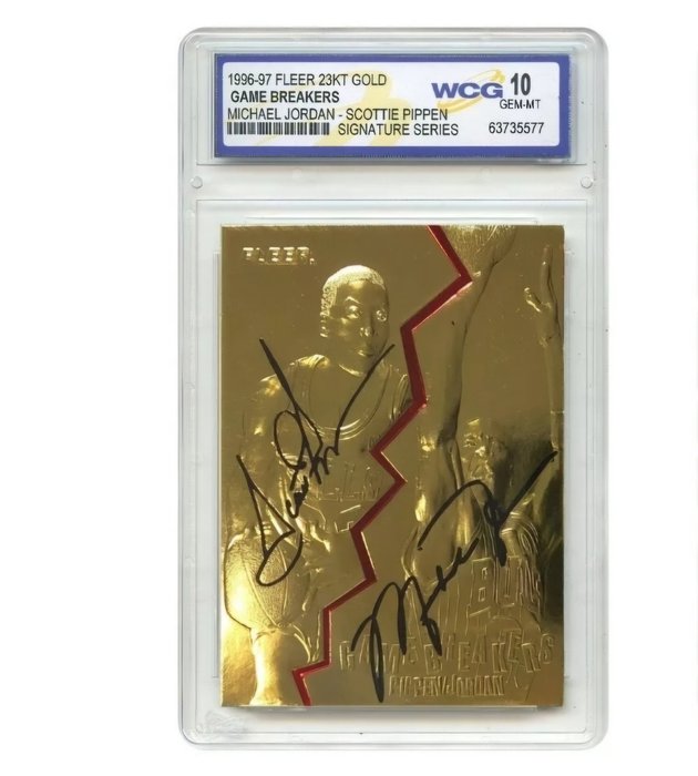 1996/97 Fleer 23KT Gold Michael Jordan / Scottie Pippen WCG 10 - 1 Graded card