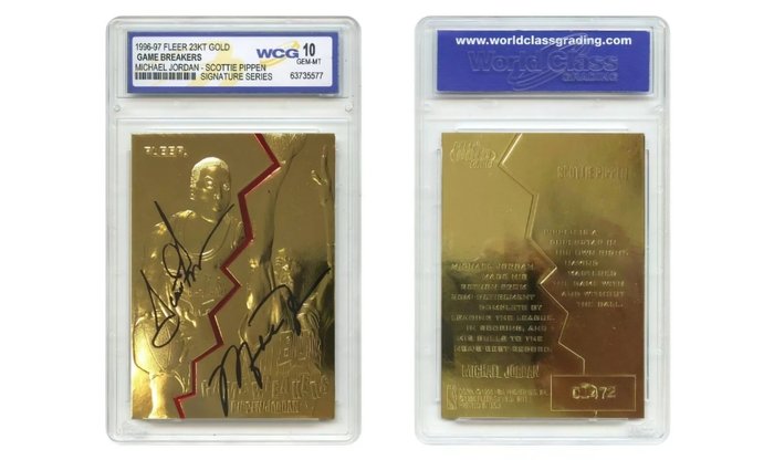 1996/97 - Fleer - 23KT Gold - Michael Jordan / Scottie Pippen - 1 Graded card - WCG 10