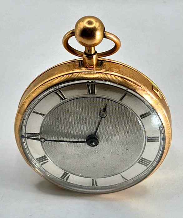 F. Alibert a Paris - 18kt. Goldlepine Spindel-Taschenuhr - Quarter Repeater - Frankrig omkring 1800