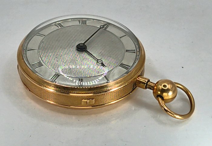 F. Alibert a Paris - 18kt. Goldlepine Spindel-Taschenuhr - Quarter Repeater - Frankrig omkring 1800