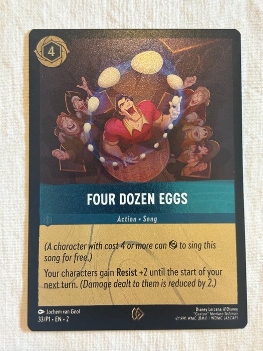 Disney Card - Four dozen eggs - promo - foil