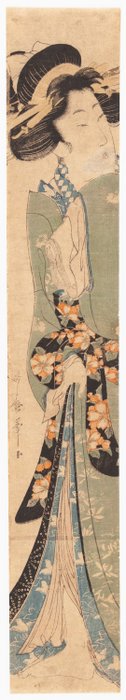 Beauty Looking Back - Utamaro II Kitagawa (Active in the early 19th century) - Japan -  Edo-perioden (1600-1868)