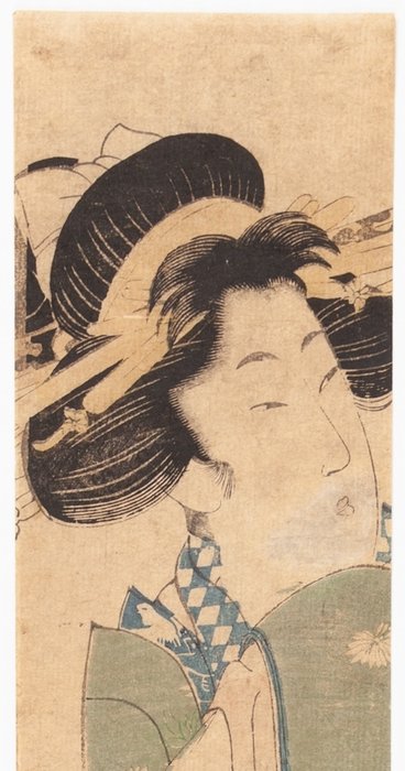 Beauty Looking Back - Utamaro II Kitagawa (Active in the early 19th century) - Japan -  Edo-perioden (1600-1868)