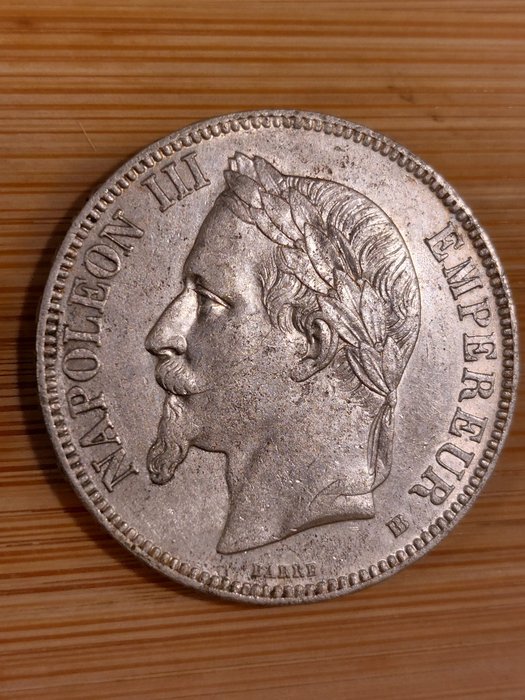 Frankrig. Napoléon III. 5 Francs 1868-BB en 1869-BB (2 zilveren munten)  (Ingen mindstepris)