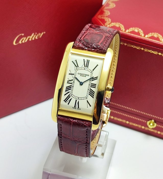 Cartier - Tank Américaine CPCP Large 18K Gold - Ref 1735B - Mænd - 2000-2010