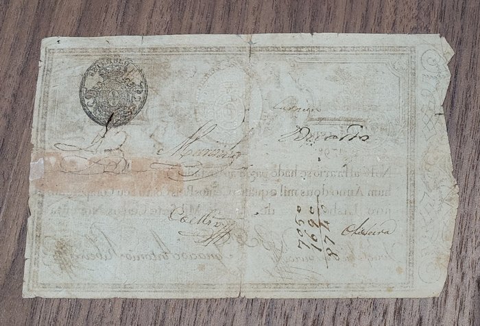 Portugal. - 2400 Reis 1828 (old date 1798) - Don Miguel I - Pick 34b  (Ingen mindstepris)