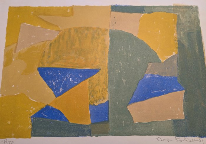 Serge Poliakoff (1900-1969) - Composition jaune, verte, bleue et rouge