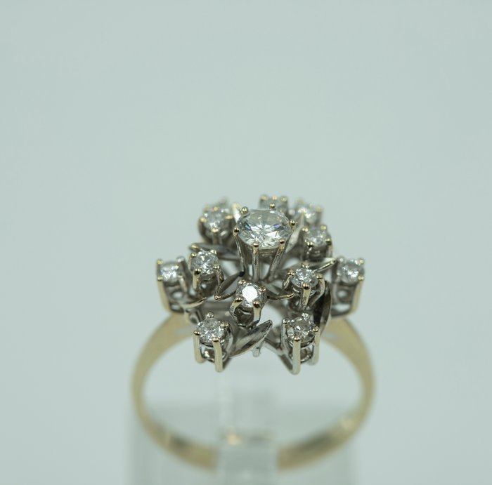 Ring - 18 kraat Hvidguld Diamant (Natur)