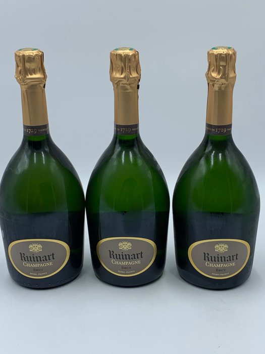 Ruinart Brut - Champagne - 3 Flasker (075 L)