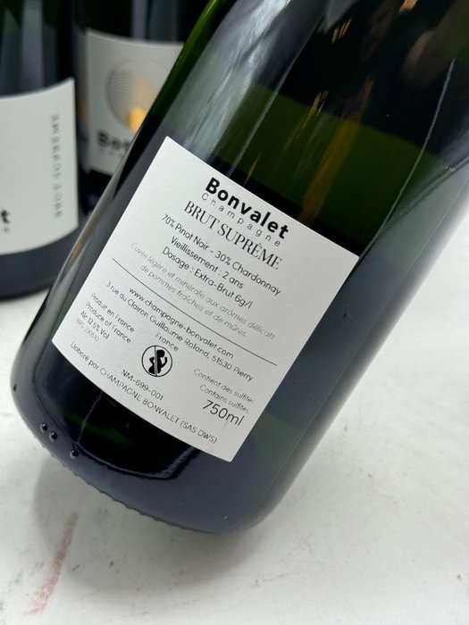 Bonvalet, Brut Supreme - Champagne Extra Brut - 6 Flasker (0,75 L)