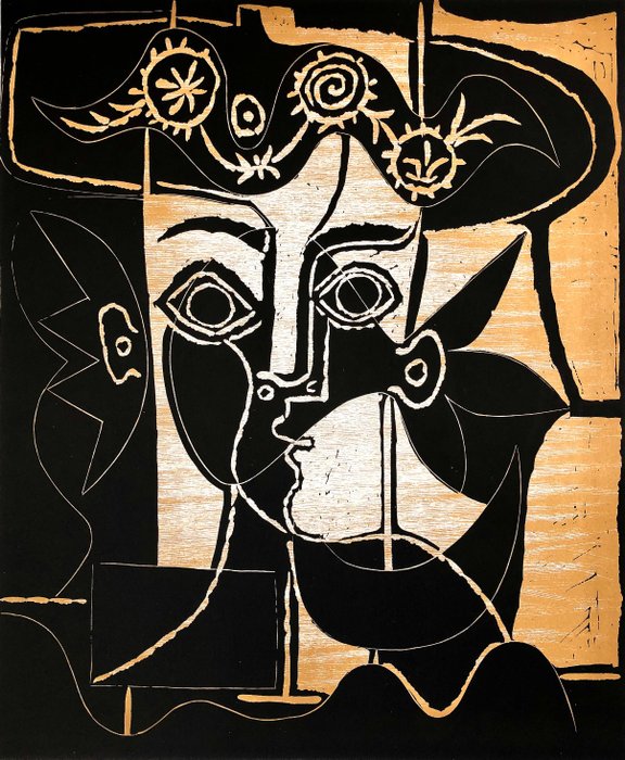 Pablo Picasso (1881-1973) - Großer Frauenkopf mit geschmücktem Hut