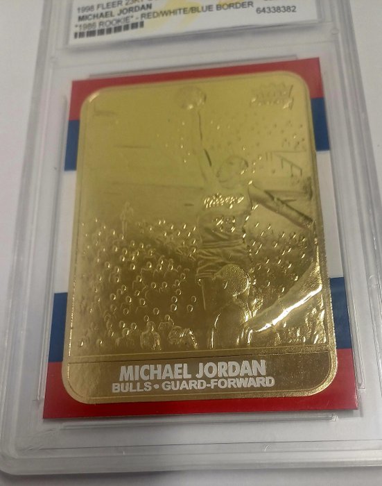 1998 Fleer 23KT Gold Michael Jordan 1986 Rookie- Red/White/Blue border WCG 10 - 1 Graded card