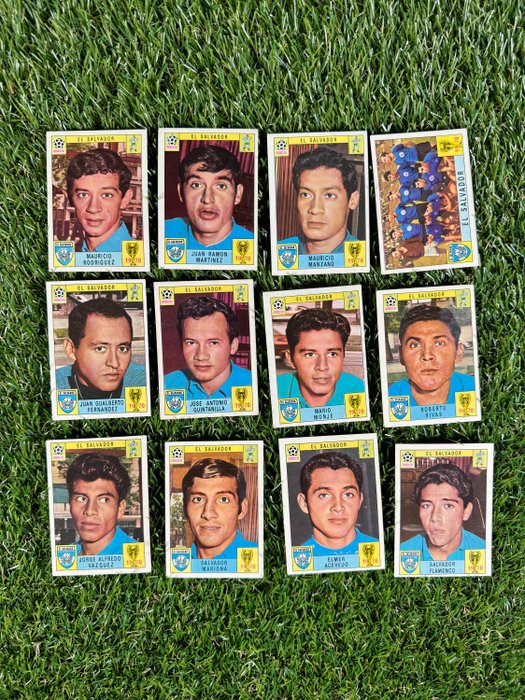 1970 Panini Mexico 70 World Cup, El Salvador - Complete Team - 12 Card - Good (GD)