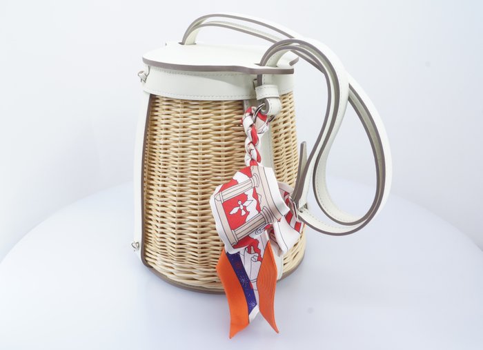 Hermès - Farming Picnic Osier Wicker - Limited edition - New, Full Set, including 2 twillies - Håndtaske