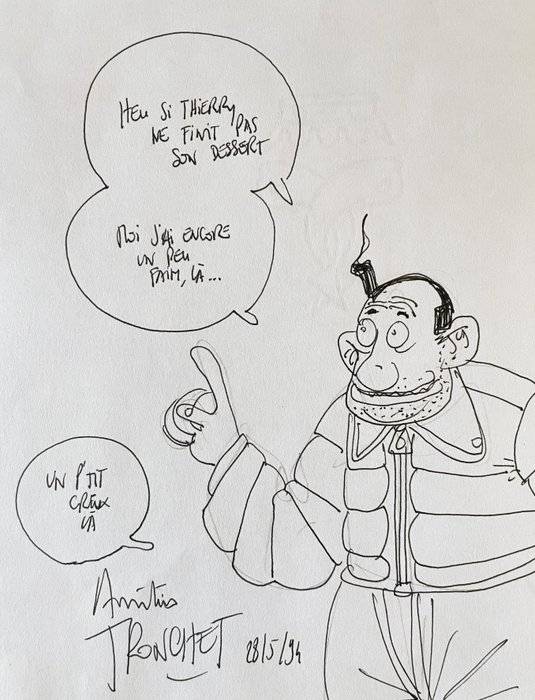 Tronchet - Dessin original dédicacé