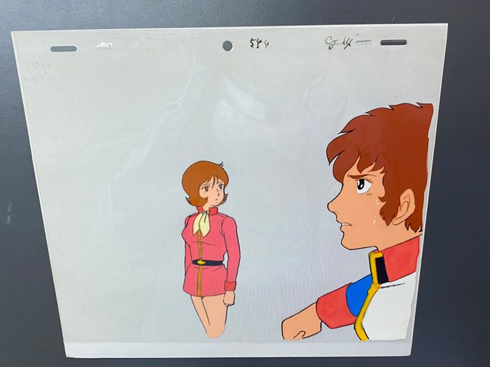 Mobile Suit Gundam (Nippon Sunrise, 1979-80) - 1 Original animationscel af Amuro Ray og Fraw Bow