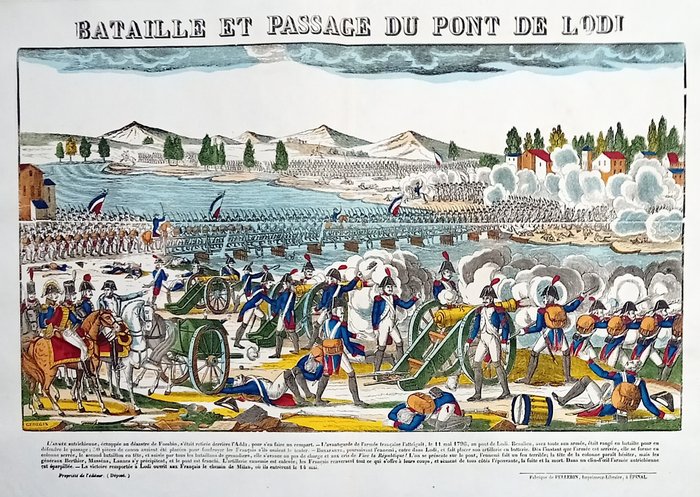 Europa - Italien / Lodi / Lombardia (Napoleon); Pellerin - Bataille et passage du Pont de Lodi - 1912