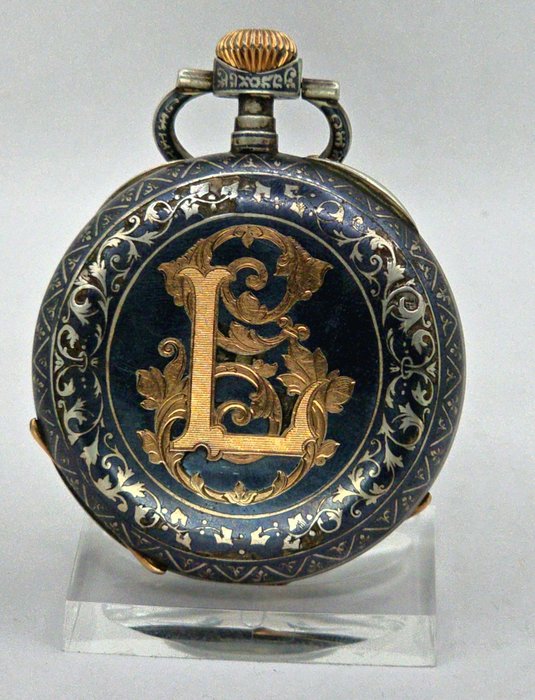 Bordes Wehrlè Paulillac - Tula-Silber Lepine Taschenuhr - Unikatuhr - graviertes L - Frankrig/Schweiz i 1890