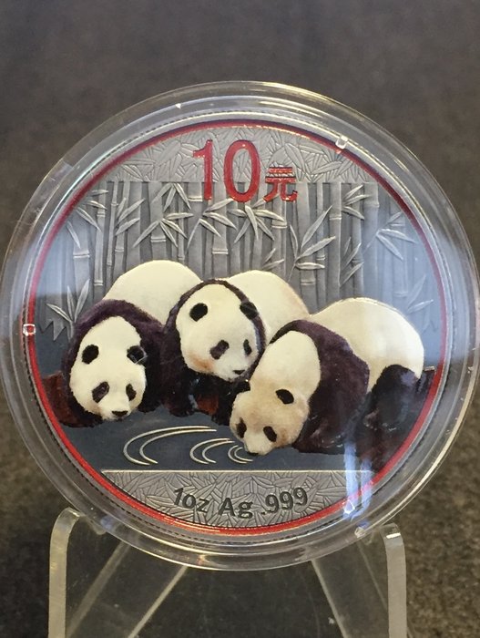 Kina 10 Yuan 2013 Panda - Antique Finish 30g (999) mit COA und BOX  (Ingen mindstepris)