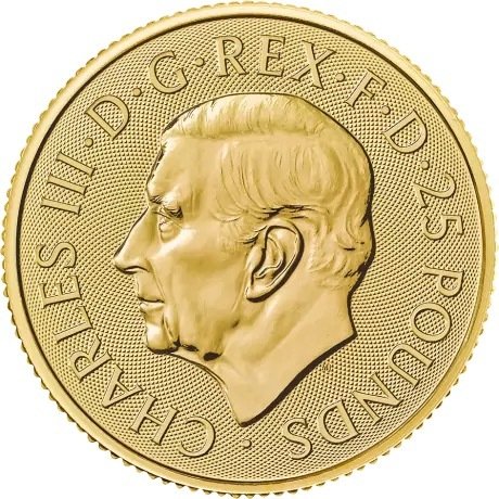 1/4 Ounce - Guld 999 - 2025 - Britannia Charles III fine gold - Præget bar