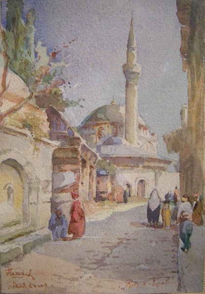 Jozef Pawlekewicz (1894-1930) - Street scene in Istanbul