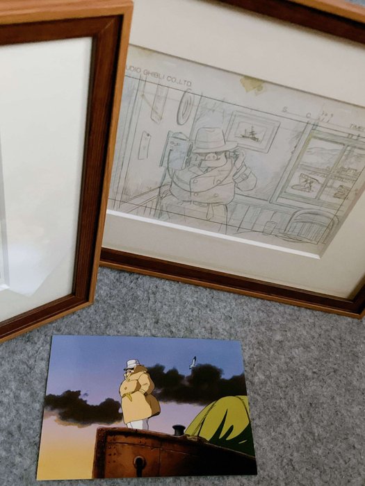 Hayao Miyazaki - 3 "Porco Rosso" 紅の豚 Indrammede print af layouts - Studio Ghibli - 2008