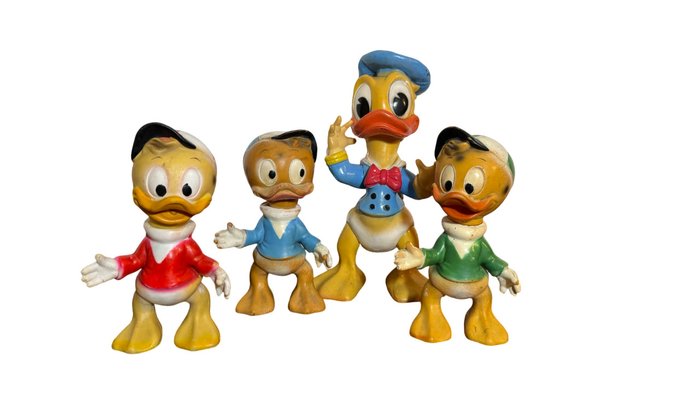 Walt Disney's Donald Duck + nephews  - Legetøjsfigur Art 110+126 - 1960-1970