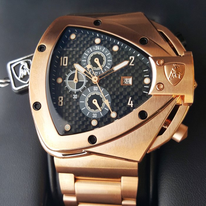 Lamborghini - SPYDER - Chronograph - Gold - Strong - Mænd - Ny