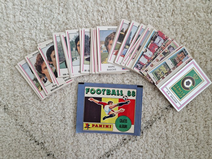 Panini - Football 88 Belgium - Sealed Cha Cha edition pack + 70 Loose stickers