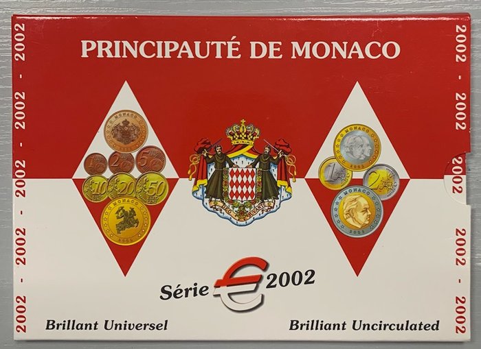 Monaco. Mint Set 2002