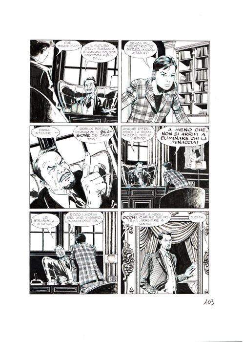 Piccioni, Valerio - 3 Original page - Julia #189 - "Dorian, la dolce" - 2014