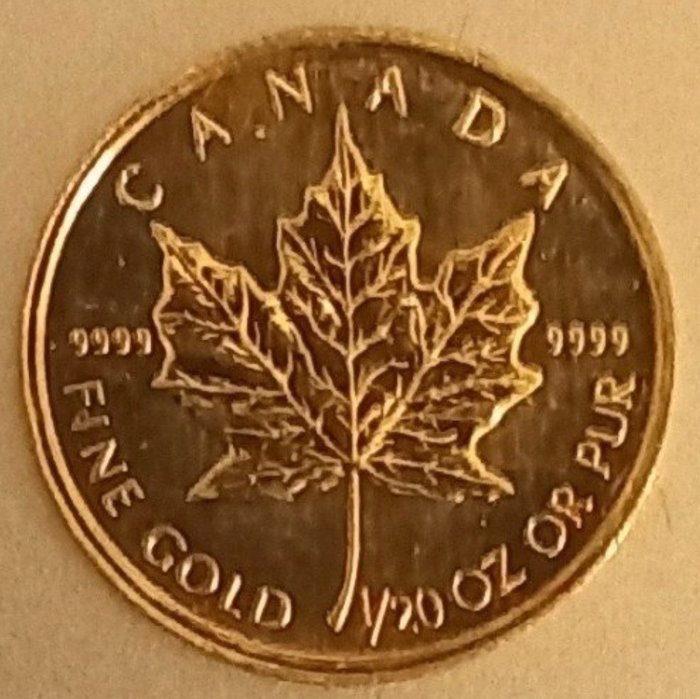 Canada. 1 Dollar 2001 Maple Leaf, 1/20 Oz (.999)  (Ingen mindstepris)