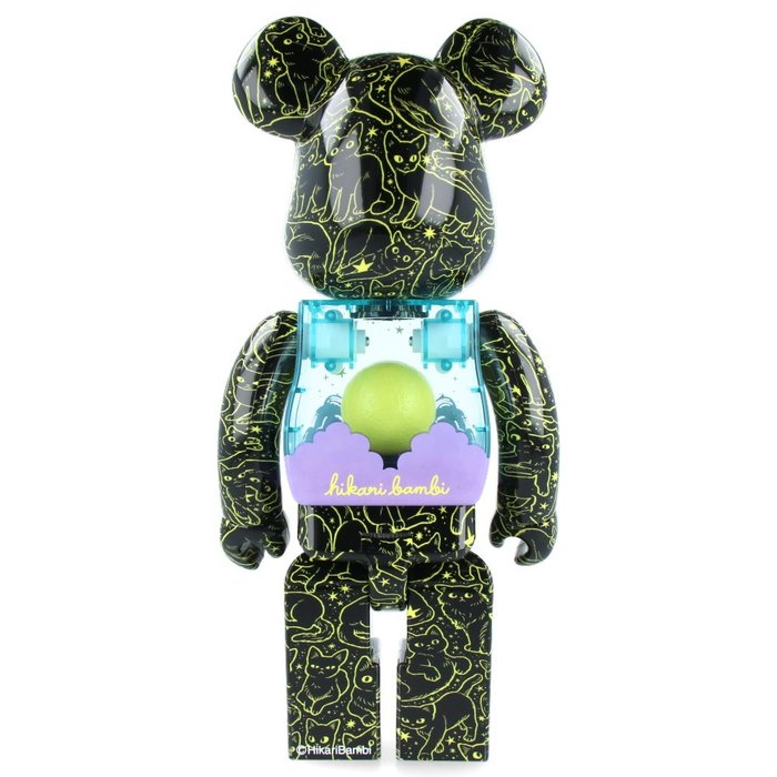 Medicom Toy Be@rbrick - 400%  Bearbrick - Cat in the Night Sky (Hikari Bambi)