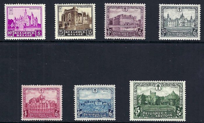 Belgien 1930 - det komplette bind med blok og stempel fra blok - OBP/COB 299/314 +BL2