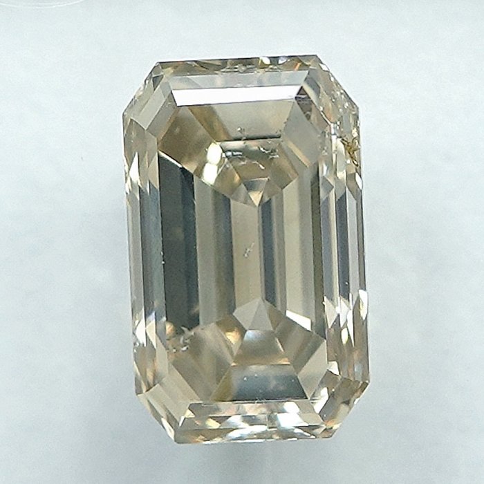 1 pcs Diamant  (Naturfarvet)  - 1.06 ct - Light Brunlig Gul - SI2 - International Gemological Institute (IGI)