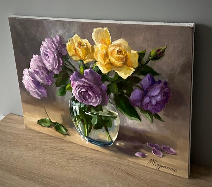 Merie Khys (XX-XXI) - Lilac and yellow roses