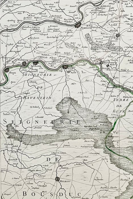 Holland - Brabant, Gelderland, Limburg; G.L. Le Rouge - La Hollande en 12 feuilles [...] (deelkaart nr. 12) - 1721-1750