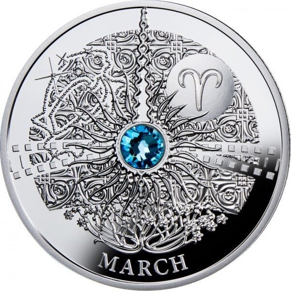 Niue. 1 Dollar 2013/2014 Magic Stones of Happiness - March / April / May, Proof  (Ingen mindstepris)