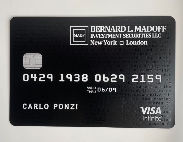 Harissart (1982) - Bernard Madoff - (Dis)credit Card - Carlo Ponzi