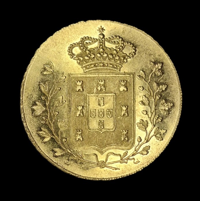 Portugal. D. Maria II (1834-1853). Peça (7.500 Reis) 1835 - Lisboa - 3º Tipo - Escassa