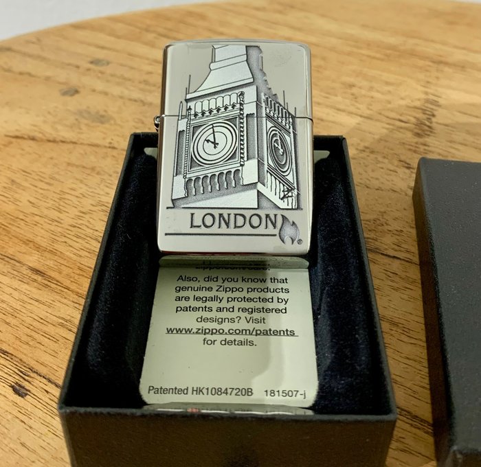 Zippo - London North - Lighter - Stål (rustfrit)