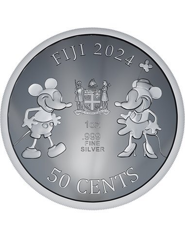 Fiji. 50 Cent 2024 Steamboat Willie - Mickey Mouse, 1 Oz (.999)  (Ingen mindstepris)