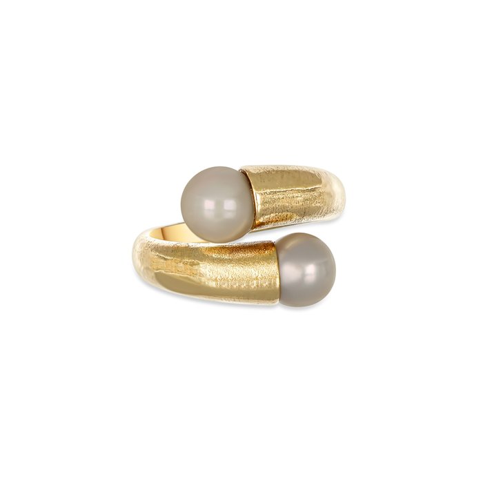 Ring - 18 kraat Gulguld - Perle